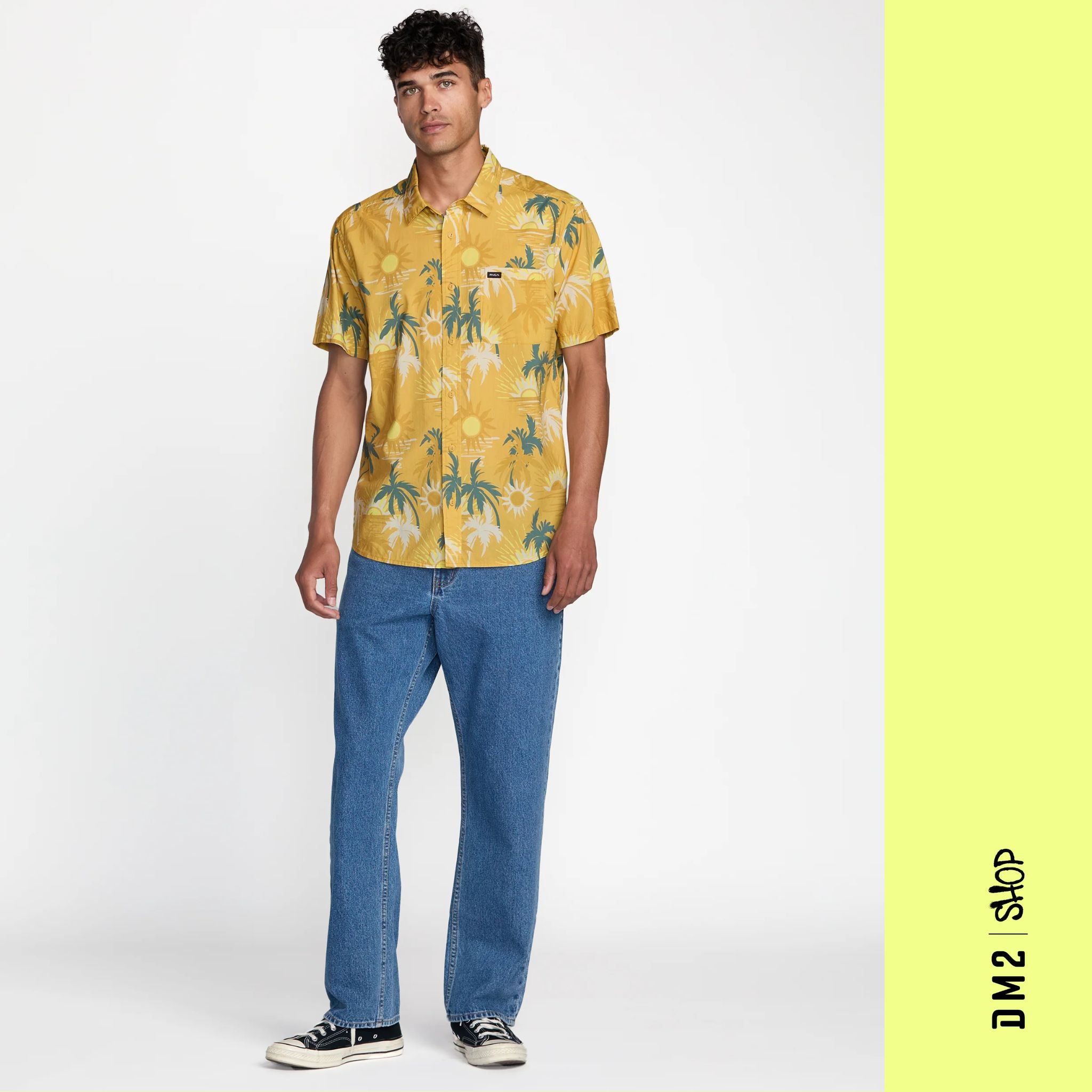 CHEMISE HOMME SUNSET JAUNE, RVCA - DM2 SHOP