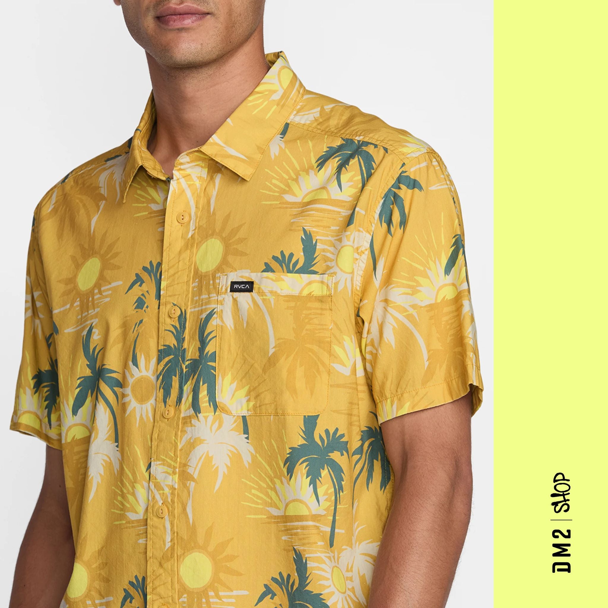 CHEMISE HOMME SUNSET JAUNE, RVCA - DM2 SHOP