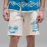 SHORT BLONDED DENIM UNISEX BLANC - DM2 SHOP