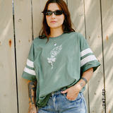 T-SHIRT FEMME KSL BAGGIE VERT