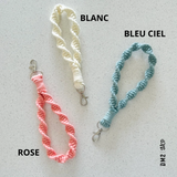 PORTE-CLÉ TORSADE - MACRAMÉ - PLUSIEURS COULEURS