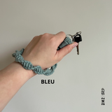 PORTE-CLÉ TORSADE - MACRAMÉ - PLUSIEURS COULEURS