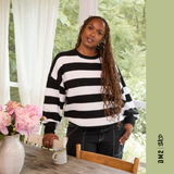 TRICOT MELINA NOIR BLANC FEMME
