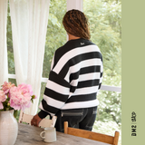 TRICOT MELINA NOIR BLANC FEMME