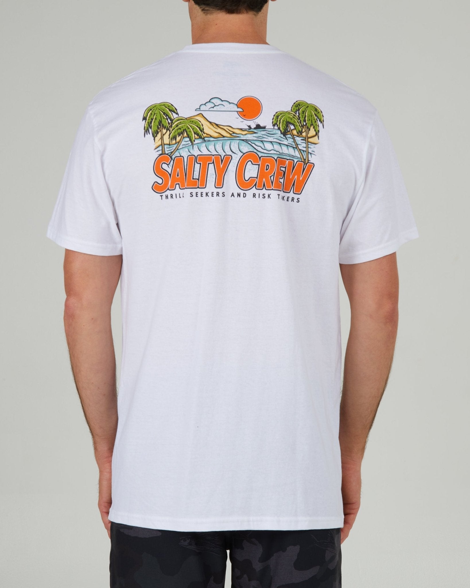 T - SHIRT HOMME TROPICALI BLANC SALTY CREW - DM2 SHOP