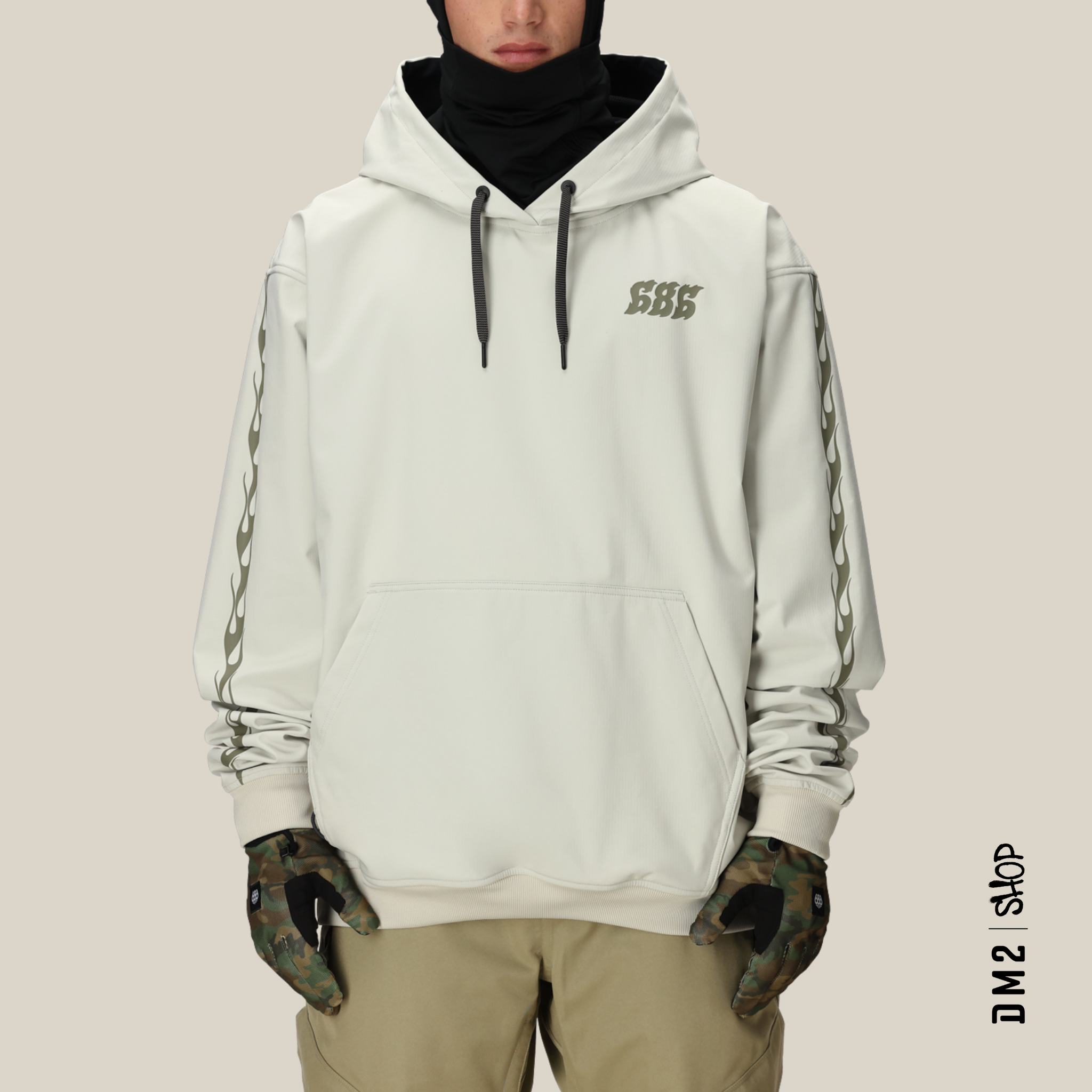 SOFTSHELL SNOW TEAM HOODY WATERPROOF LIMESTONE