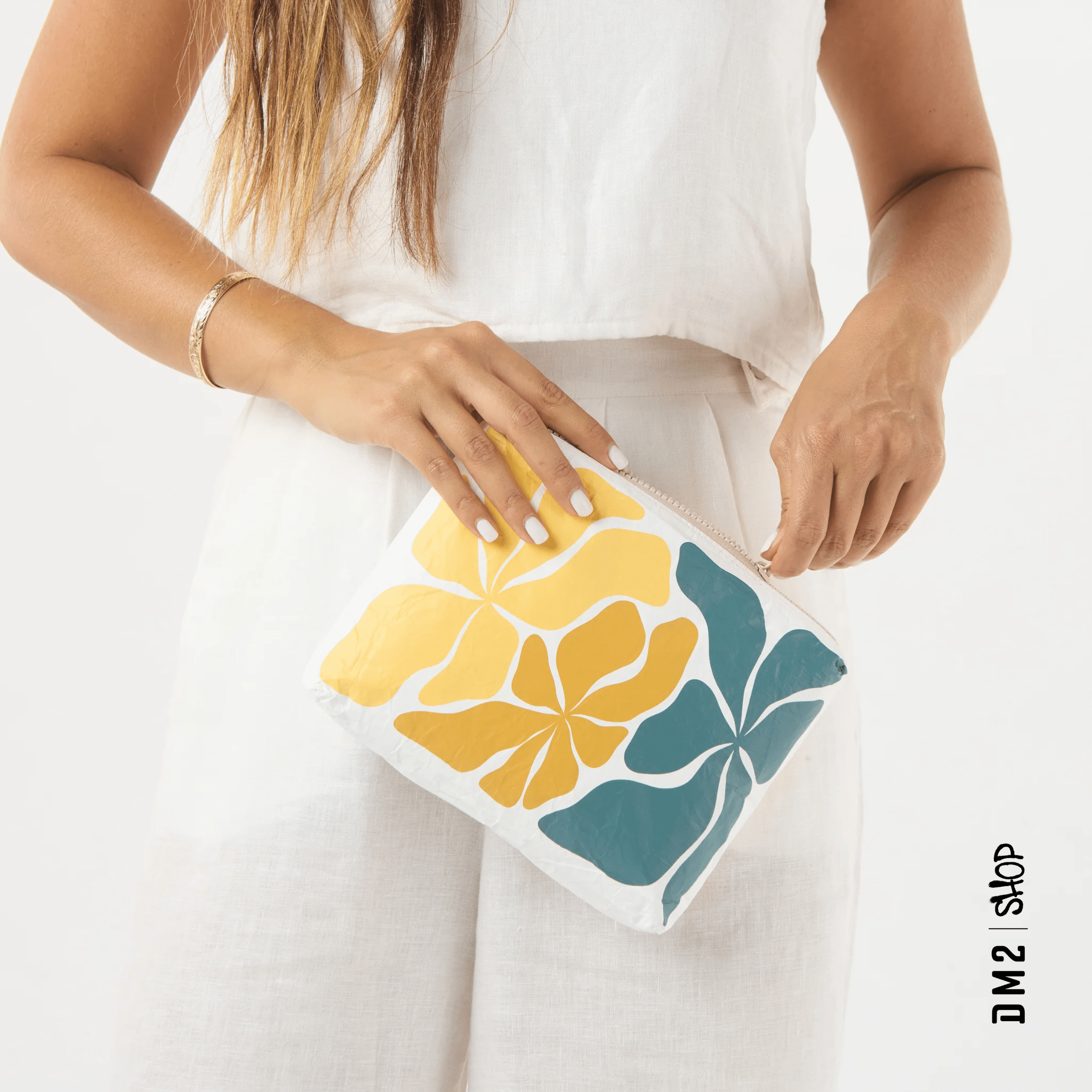 POCHETTE WAVY FLOWERS SMALL, ALOHA - DM2 SHOP