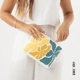 POCHETTE WAVY FLOWERS SMALL, ALOHA - DM2 SHOP