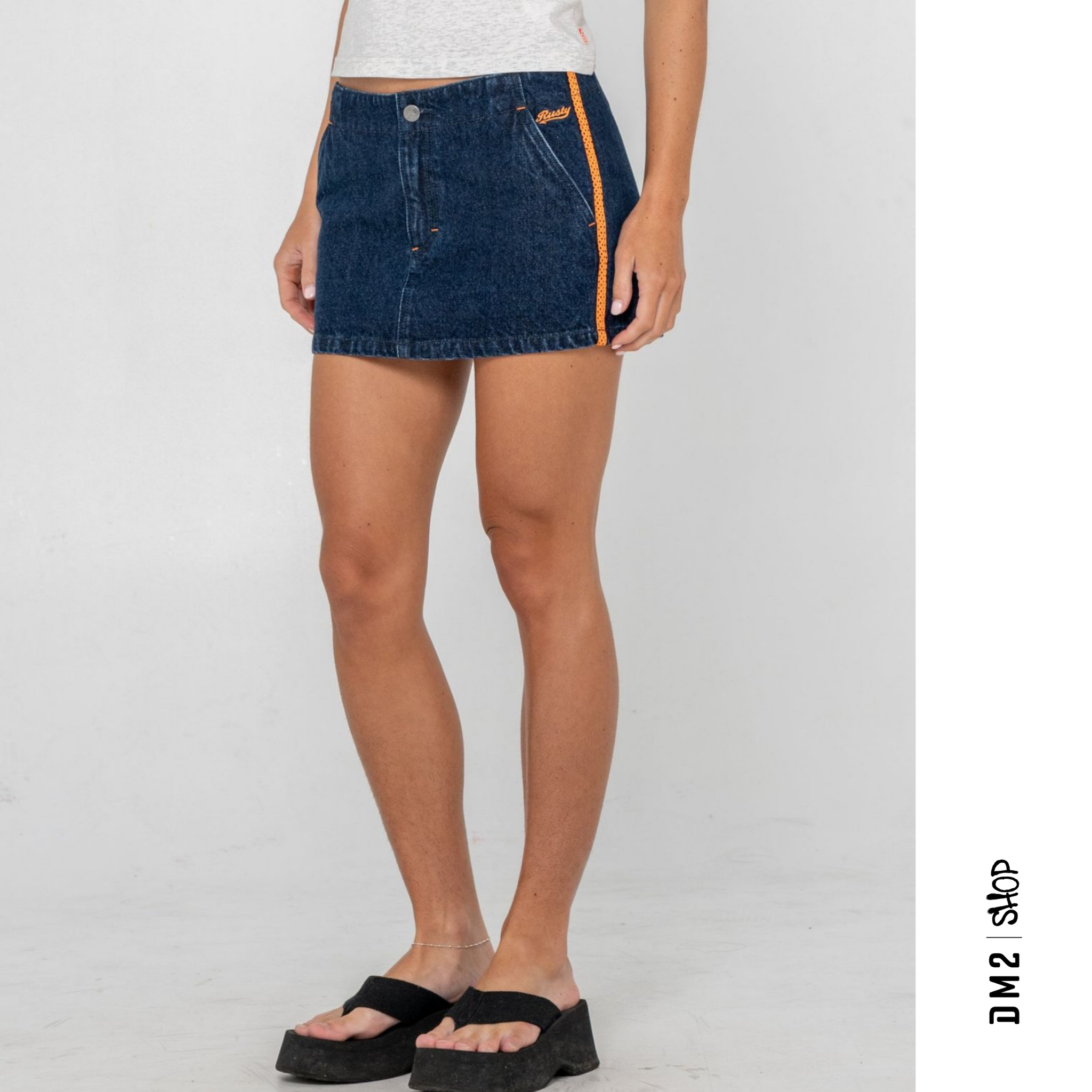MINI JUPE FEMME - WEBBER DENIM - INDIGO