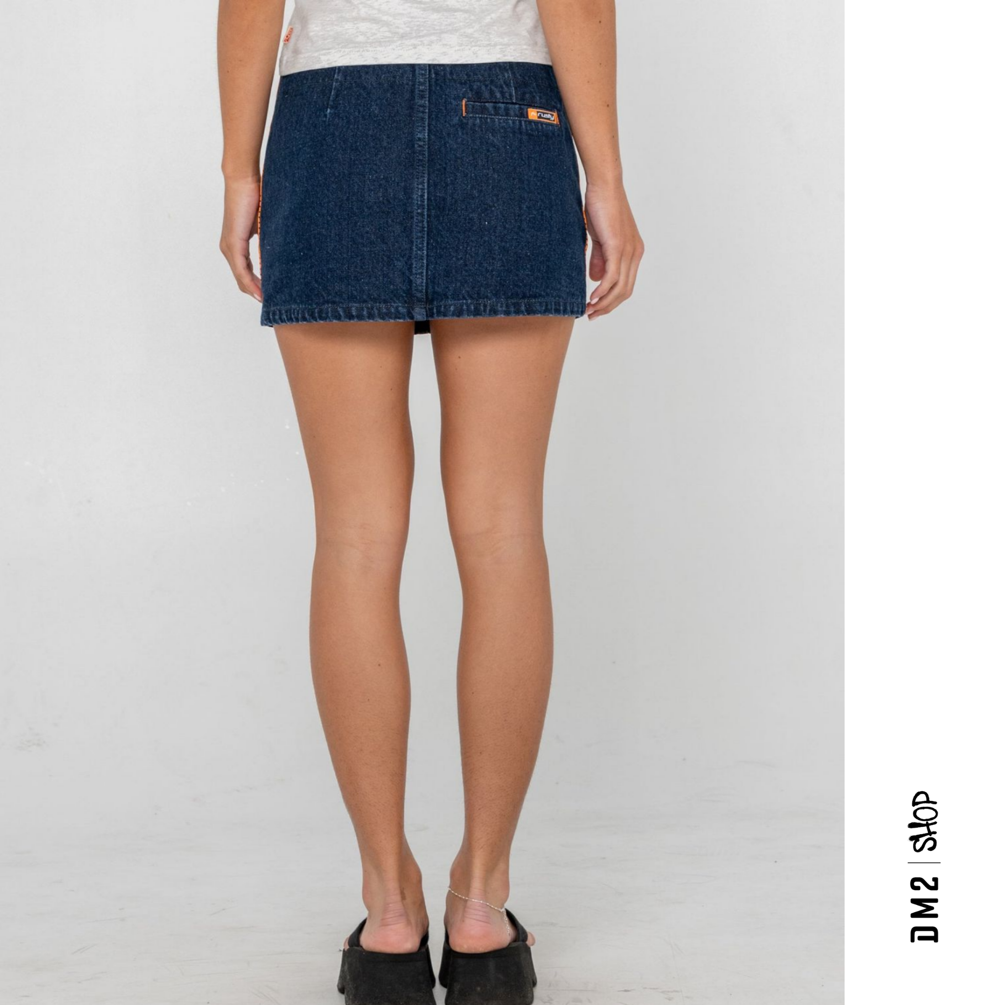 MINI JUPE FEMME - WEBBER DENIM - INDIGO