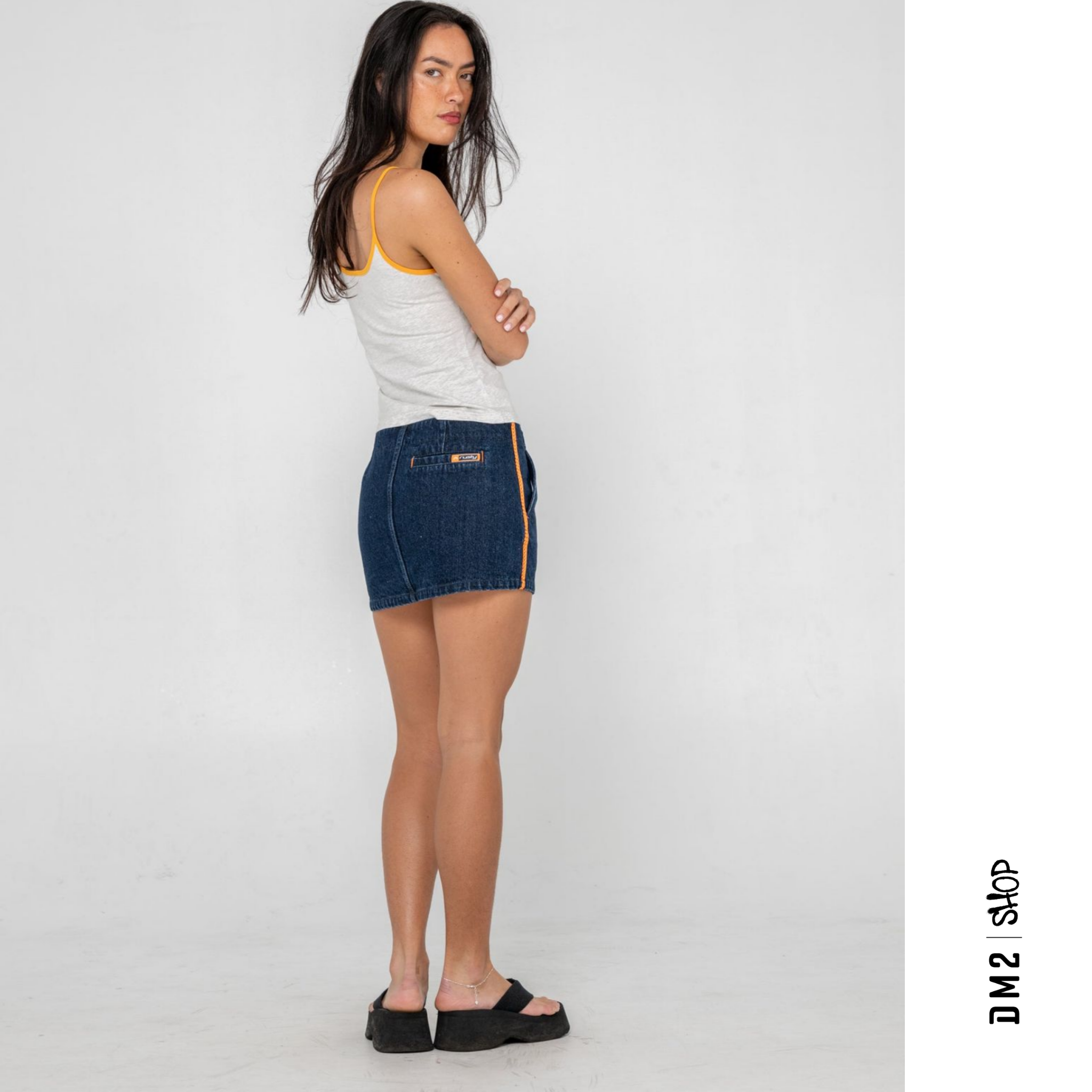 MINI JUPE FEMME - WEBBER DENIM - INDIGO