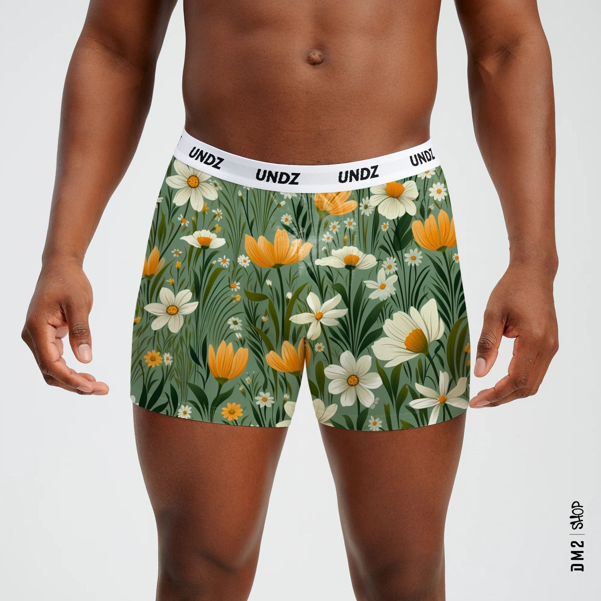 BOXER BAMBOO YELLOW FLOWERS UNDZ - DM2 SHOP