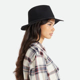 CHAPEAU WESLEY FEDORA NOIR UNISEXE BRIXTON - DM2 SHOP