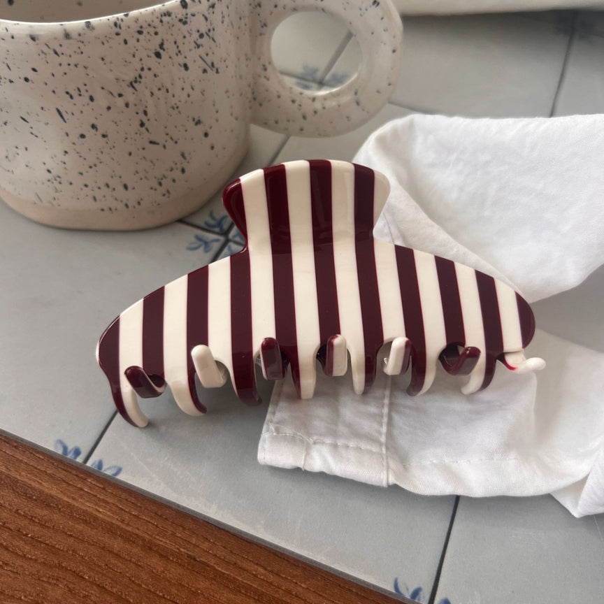 PINCE CHEVEUX - STRIPED HAIR CLAW - LADY JUNE