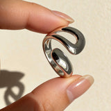 AureaJewelry - Bague SWIRL en argent - AJUSTABLE