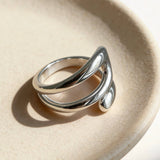 AureaJewelry - Bague SWIRL en argent - AJUSTABLE