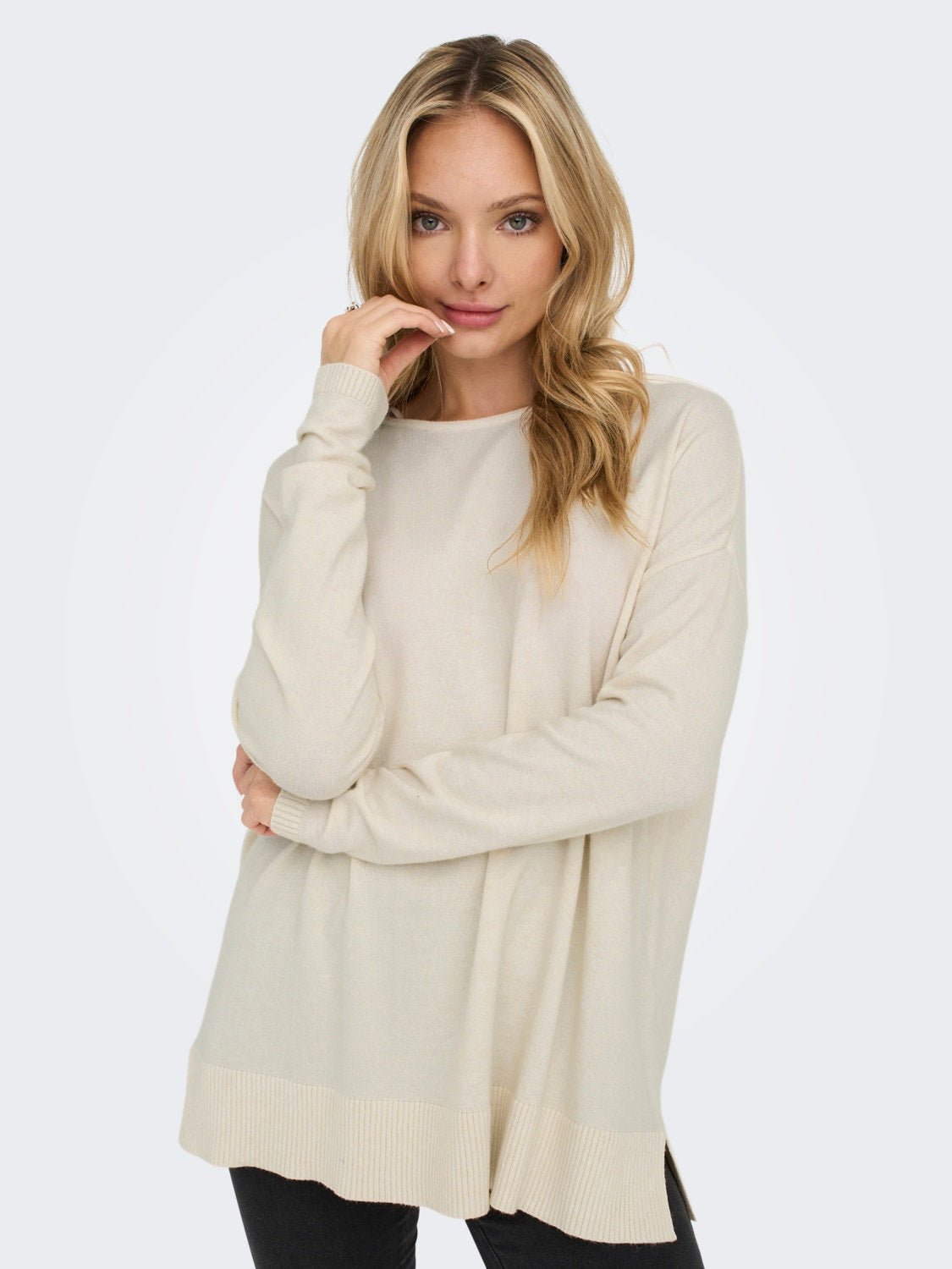TRICOT LÉGER FEMME COL ROND ONLY, 3 couleurs - DM2 SHOP