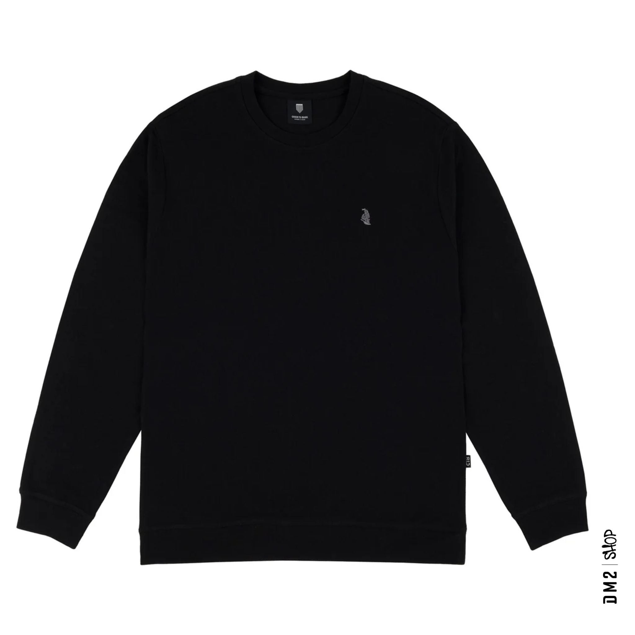 CREWNECK SOLID AF NOIR CHAIN TO BANK - DM2 SHOP