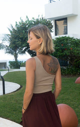 CAMISOLE ONE SHOULDER LOUVE - DM2 SHOP