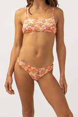 BIKINI HAUT ROSA FLORAL TIE BACK RHYTHM - DM2 SHOP