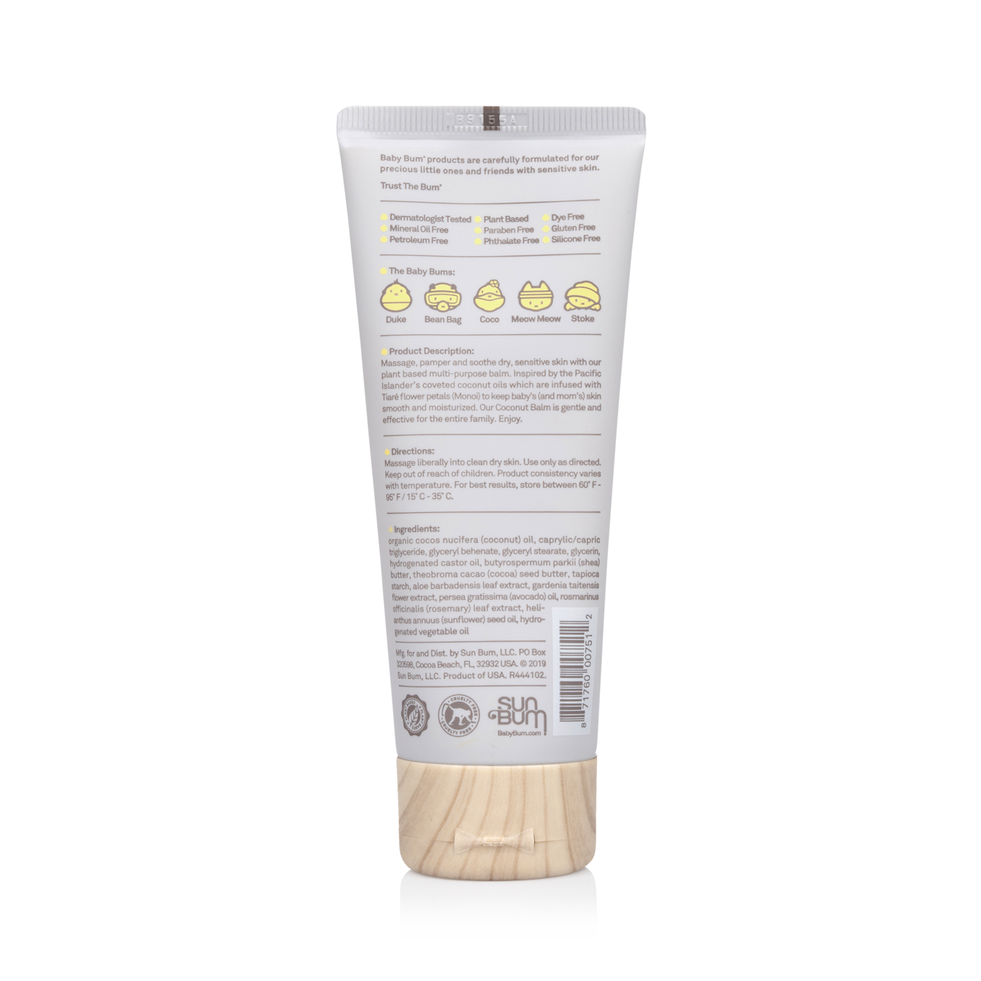 BABY BUM CRÈME HYDRATANTE AU MONOÏ & NOIX DE COCO - DM2 SHOP