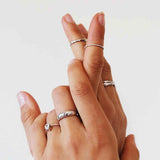 BAGUE ARGENT STRELING DÔME, TWENTY COMPASS