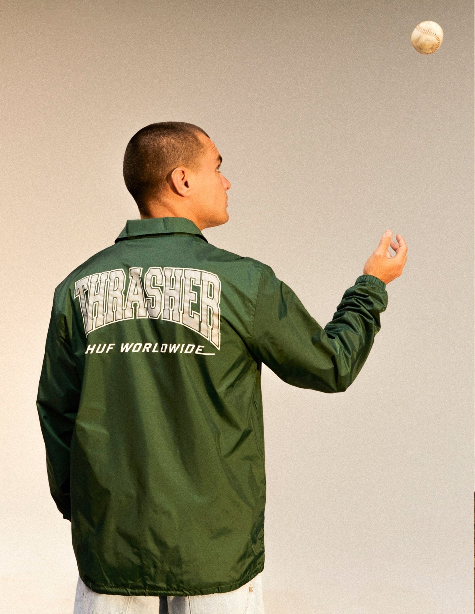 HUF X THRASHER SPLIT COACH JACKET HOMME ( 2 couleurs ) - DM2 SHOP