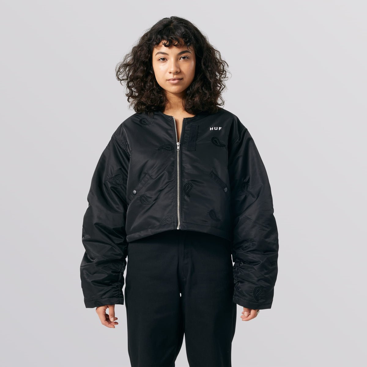 HUF BOMBER FEMME PAISLEY NOIR - DM2 SHOP