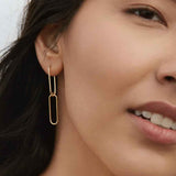 BOUCLE OREILLE PAPERCLIP ( 2 couleurs )