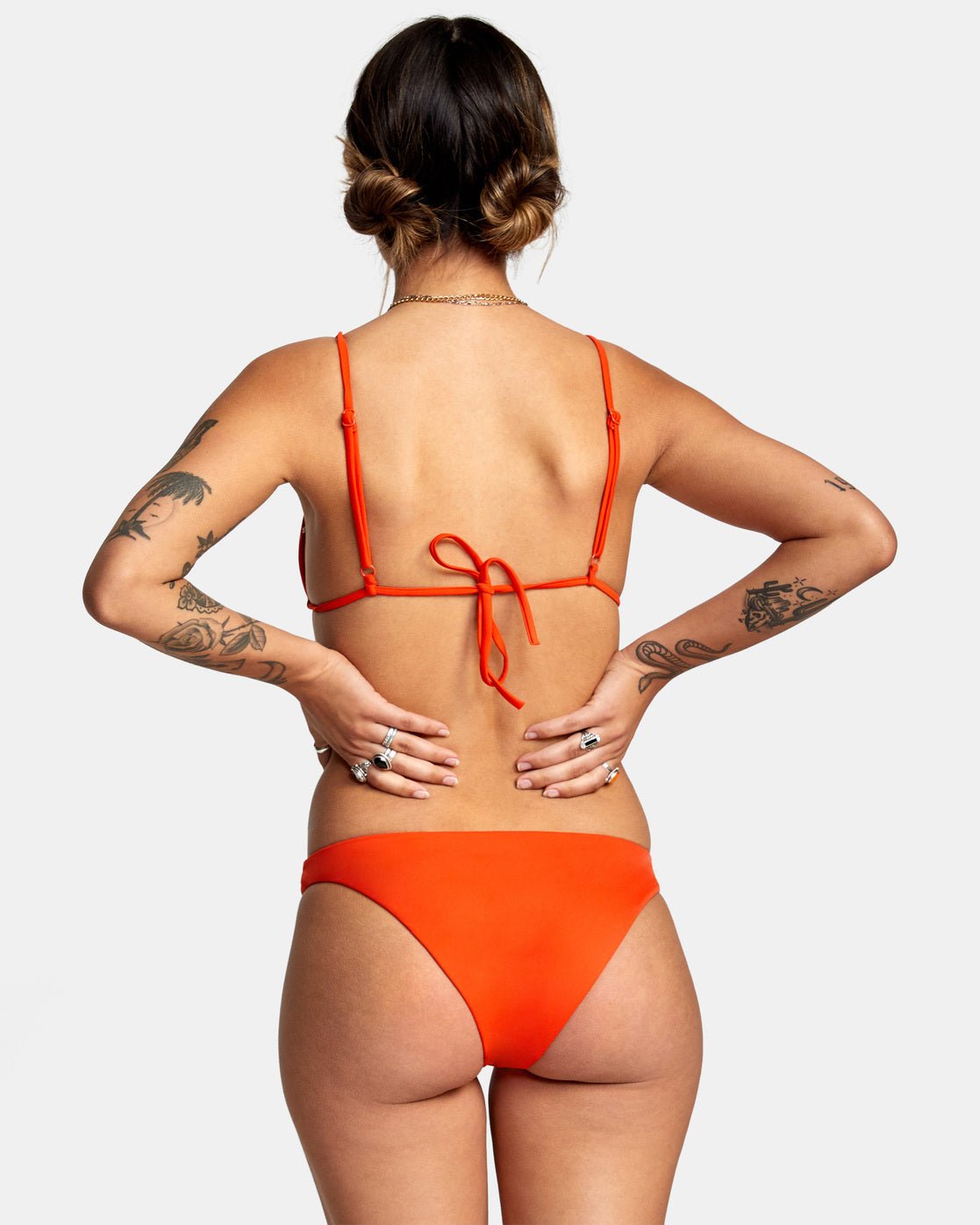 RVCA BIKINI BAS FEMME SOLID MEDIUM RED ORANGE - DM2 SHOP