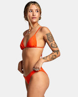 RVCA BIKINI BAS FEMME SOLID MEDIUM RED ORANGE - DM2 SHOP